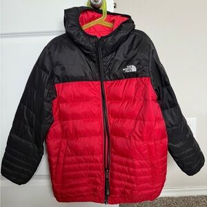 The North Face Kids Puffer Jacket in Red and Black Reversible